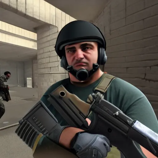 Image similar to Viktor Orban as a Counter-Terrorist in CSGO