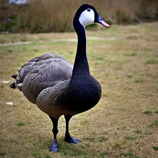 Prompt: gigachad anthro goose. big muscles. strong beak. the goose she tells you not to worry about