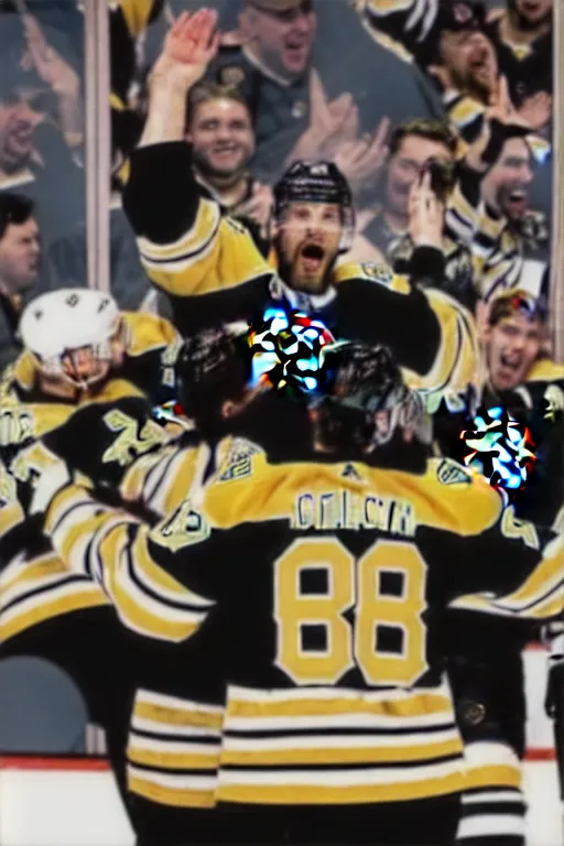 Prompt: boston bruins winning the stanley cup