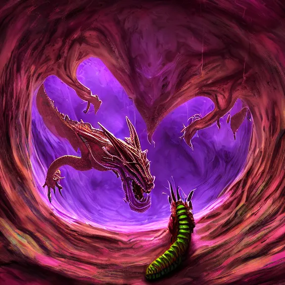 Image similar to inside a cavernous stomach, the walls purple and pulsing, acid pooling inside, acid melting and digesting a small dragon, food pov, micro pov, prey pov, vore, digital art, pov furry art, anthro art, furry, warframe art, high quality, 8k 3D realistic, macro art, micro art, Furaffinity, Deviantart, Eka's Portal, G6