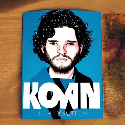 Image similar to a book about jon snow, paperback cover