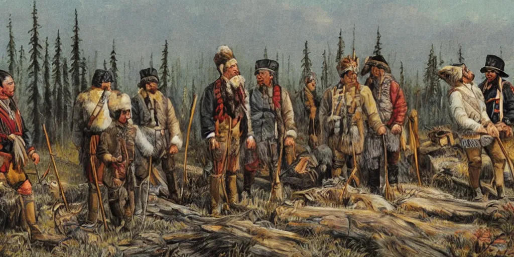 Image similar to fur traders on the canadian frontier