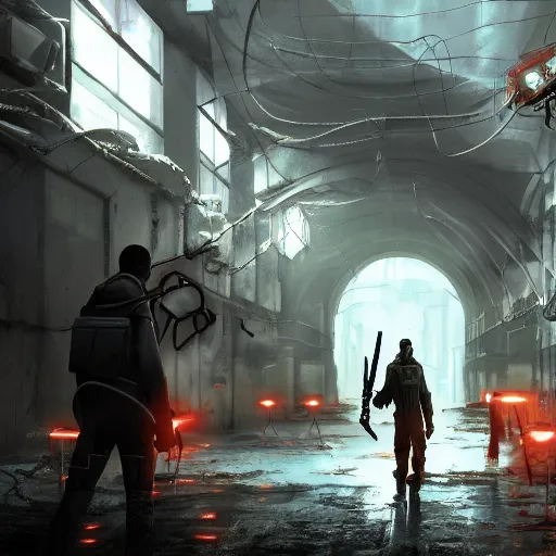 Image similar to Detailed Concept Art for Half Life 3.