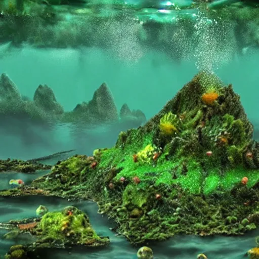 Image similar to underwater emerald city, photorealistic, detailed