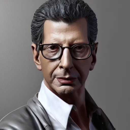 Image similar to hyperrealistic jeff goldblum as han solo, stunning 3 d render inspired by istvan sandorfi & xiang duan, perfect symmetry, dim volumetric cinematic lighting, 8 k octane comprehensive render, extremely mega hyper - detailed and lifelike attributes & atmosphere, intricate, realistic flesh texture, masterpiece, artstation, stunning,