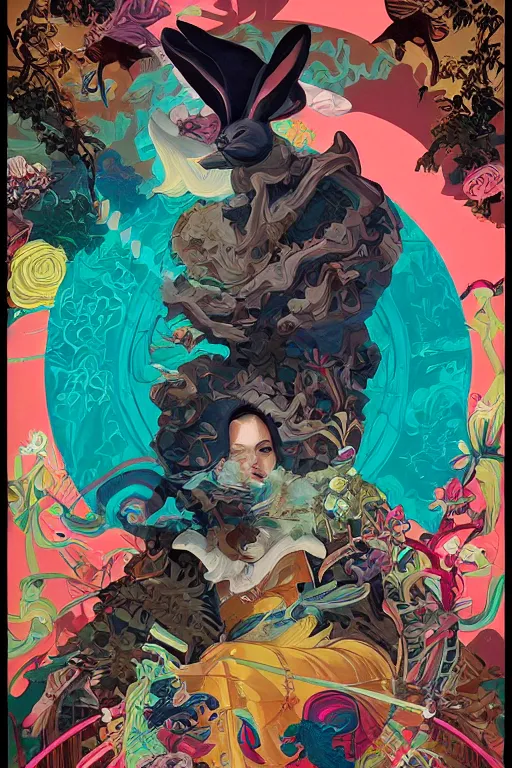 Image similar to Tristan Eaton, victo ngai, peter mohrbacher, artgerm Big chungus portrait