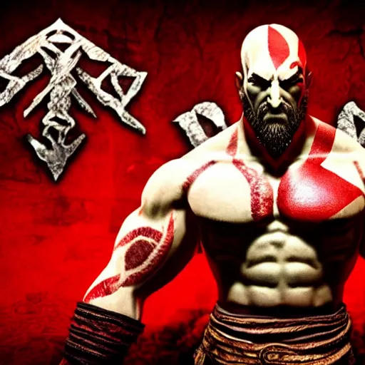 Prompt: god of war in the style of yakuza : like a dragon