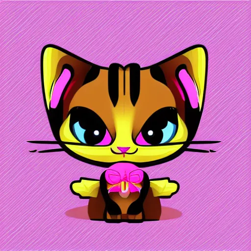 Prompt: Evil emperor kitten, sticker, highly detailed, colorful, illustration, smooth and clean vector curves, no jagged lines, vector art, smooth
