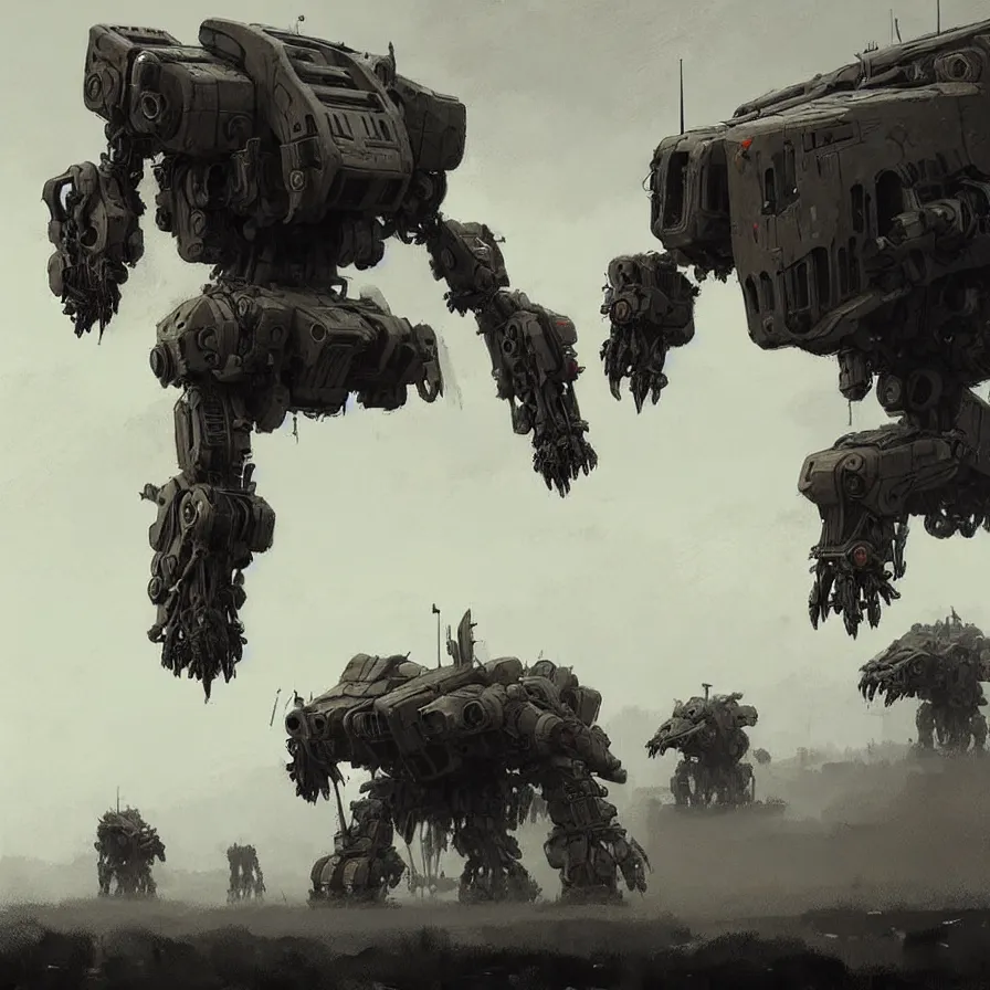 Image similar to fierce organic four legged mech, highly detailed, complex rendering, dramatic lighting, artstation, art by jakub rozalski