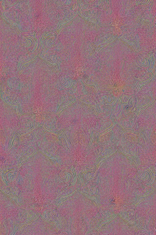 Image similar to beautiful digital matte pastel paisley pattern is an ornamental textile design using the boteh greg rutkowski artstation