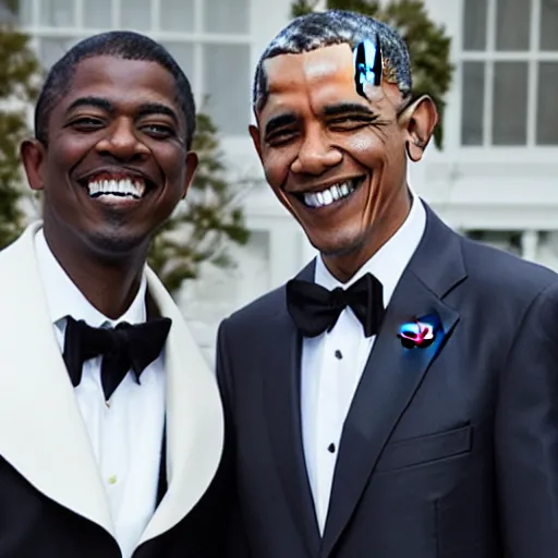 Prompt: Obama and LiL nas X married, photo