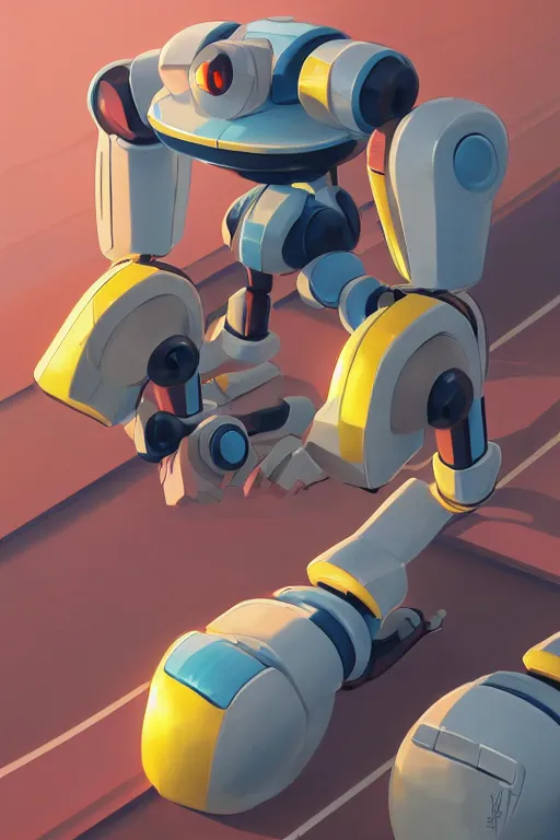 Image similar to metabots medabots medarotto medarot robot minimalist comics, behance hd by jesper ejsing, by rhads, makoto shinkai and lois van baarle, ilya kuvshinov, rossdraws global illumination ray tracing hdr radiating a glowing aura