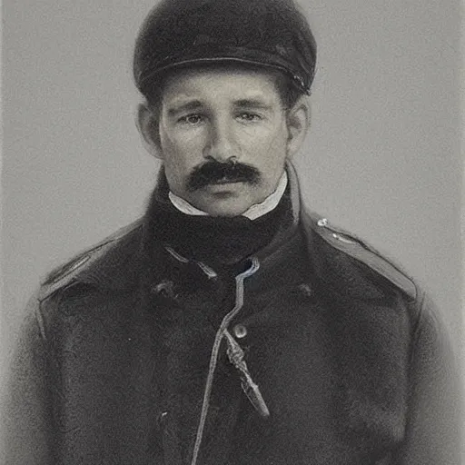 Prompt: thirty years old Lee Evans (no beard and mustache) as a ((sad)) 19th century, eastern european postman. detailed, soft focus, interesting lights, realistic, hyperdetailed, oil canvas, character concept art by Munkácsy Mihály, Hollósy Simon, Csók István, John Everett Millais, Henry Meynell Rheam, and da Vinci