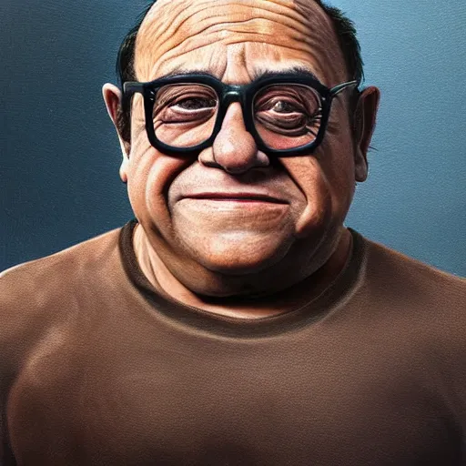 Prompt: hyperrealistic mixed media high resolution painting of Danny DeVito is Gollum, stunning 3d render inspired art by Jamie Salmon and István Sándorfi and Unreal Engine and Greg Rutkowski, perfect facial symmetry, dim volumetric lighting, 8k octane beautifully detailed render, full body shot, post-processing, extremely hyper-detailed, intricate, epic composition, highly detailed attributes, highly detailed atmosphere, cinematic lighting, masterpiece, trending on artstation, very very detailed, masterpiece, stunning, flawless completion, lifelike texture, perfection,