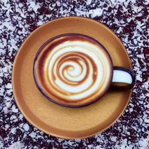 Image similar to spiral galaxy latte art