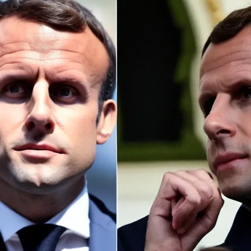 Prompt: macron as a social justice warrior