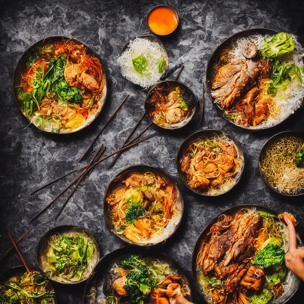 Image similar to the food that will end world hunger, food photography, award - winning, michelin star, highly detailed, instagram, trending, high quality, high resolution asian cuisine, studio lighting,