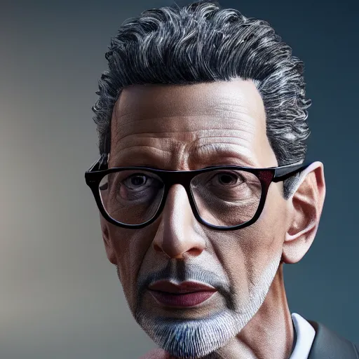 Image similar to !! hyperrealistic!! jeff goldblum, by istvan sandorfi & thomas eakes & xiang duan, perfect facial symmetry, dim volumetric cinematic lighting, 8 k octane comprehensive render, extreme hyper - detailed attributes & atmosphere, intricate, impossibly lifelike composition, masterpiece, artstation, stunning,