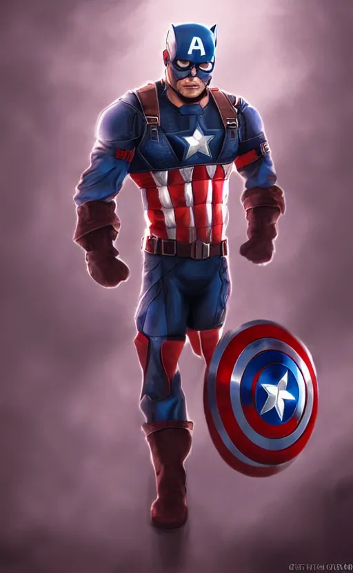 Image similar to cat as captain america, dynamic lighting, cinematic, ultra detailed, trending on art station, stunning visuals, creative, fantasy concept art