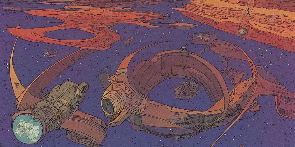 Image similar to illustration of space by moebius