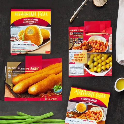 Image similar to advertisement for corndog dinner meal kits