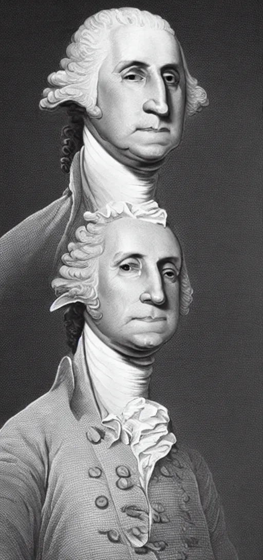 Image similar to george washington as a serpent, body horror, creepy, dark