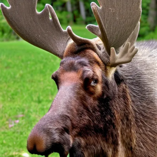 Image similar to i'm a metta ( meditation ) moose. i want to bring flourishing to the stars