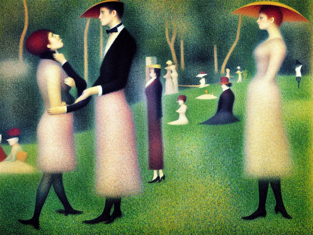 Prompt: fragrance advertising campaign by georges seurat detailed, intricate