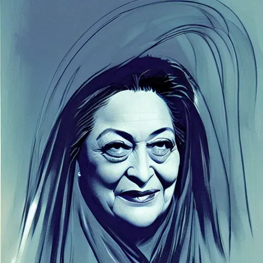 Image similar to portrait of zaha hadid as a beautiful witch