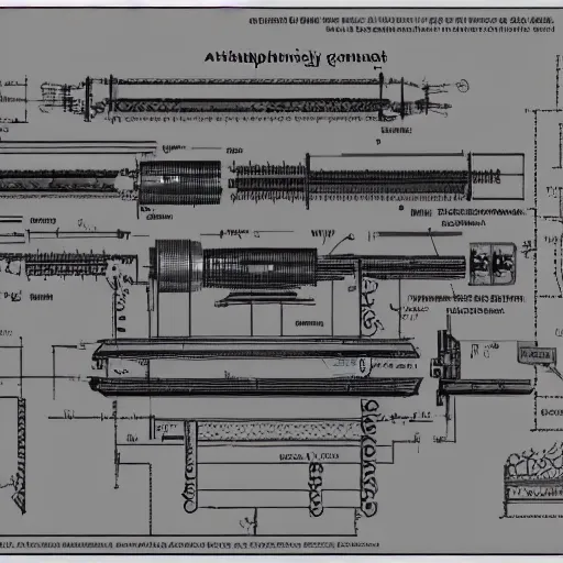 Prompt: schematic diagram of an antigravity device, blueprint, highly detailed