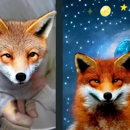 Image similar to 🦊🌕🌌