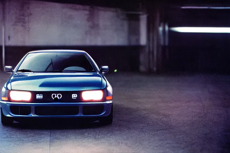 Image similar to designed by giorgetto giugiaro audi rs 8, thick neon lights, ektachrome photograph, volumetric lighting, f 8 aperture, cinematic eastman 5 3 8 4 film