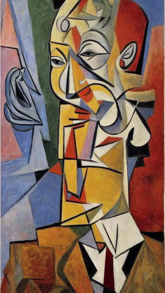 a doctor, canvas, oil paint, artwork by pablo picasso, | Stable Diffusion