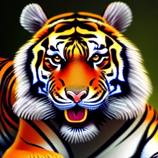 Image similar to A stunning oil painting of a tiger, artstation, smooth, sharp focus, 8K