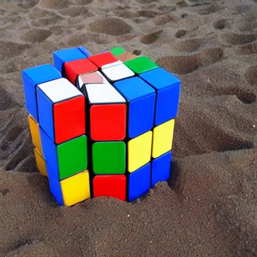 Image similar to sand made rubik cube