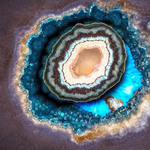 Prompt: a geode as big as a planet