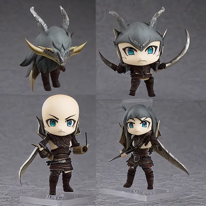 Image similar to The Dovahkiin from Skyrim, An anime Nendoroid of The Dovahkiin from Skyrim, figurine, detailed product photo