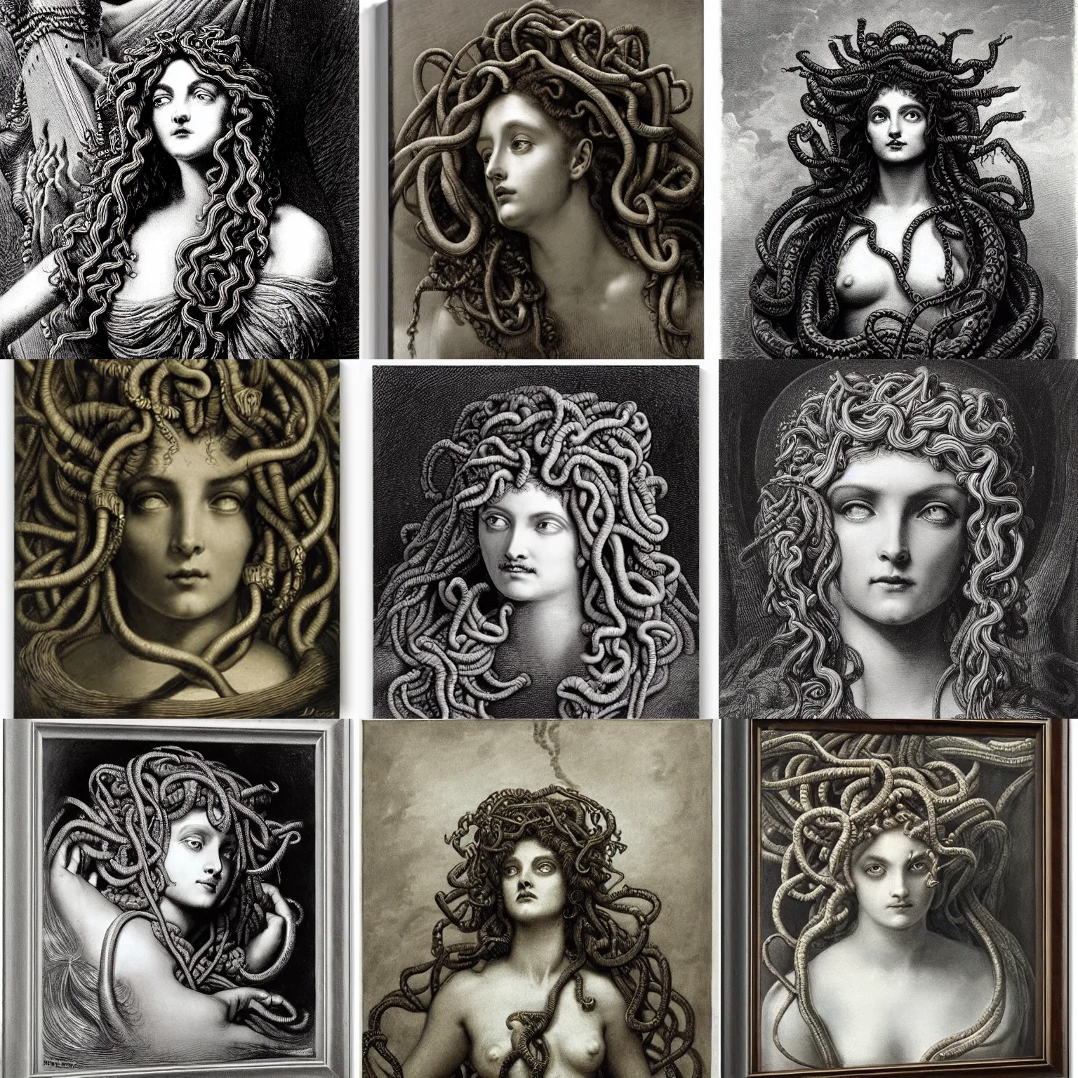 a detailed portrait of medusa by gustave dore | Stable Diffusion | OpenArt