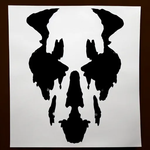 Prompt: one big inkblot on the paper, rorschach test, symmetrical, lightly styled to JoJo