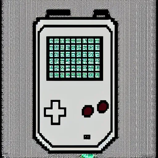 Image similar to gameboy camera dmg gbc photo of a peaceful day at the park. low res 8 - bit chunky monochrome green and black pixel art photography.