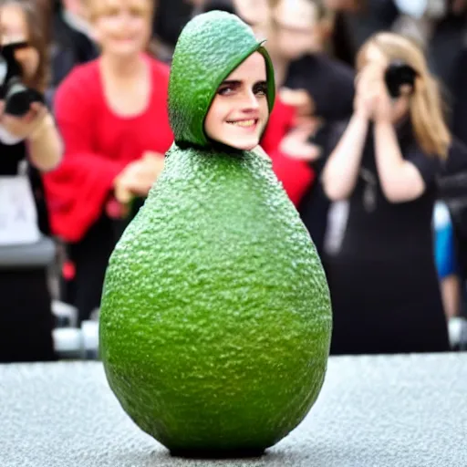 Prompt: emma watson as an avocado chair...,.,.,