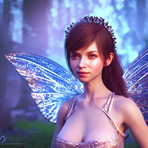 Prompt: fairies in a fantasy world, highly detailed, photorealistic portrait, bright studio setting, studio lighting, crisp quality and light reflections, unreal engine 5 quality render