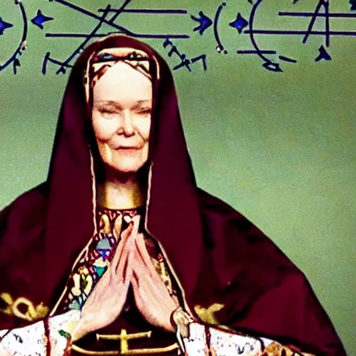 Image similar to Hildegard von Bingen on the Tonight Show With Conan O'Brien