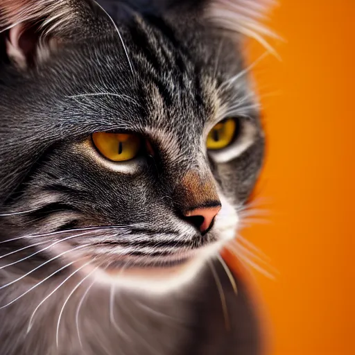 Prompt: cat with cool glarsses, 4 k, 8 5 mm,