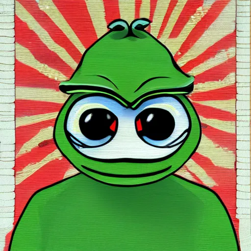 Prompt: anthropomorphic pepe