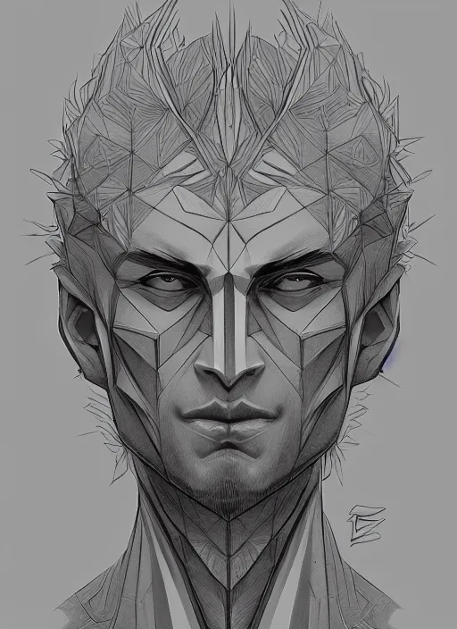 Prompt: symmetry!! full shot sketch!! of a male character, line sketch!!, intricate, elegant, highly detailed, monochrome, digital painting, artstation, concept art, sharp focus, illustration, art by grzegorz przybys and yintiong