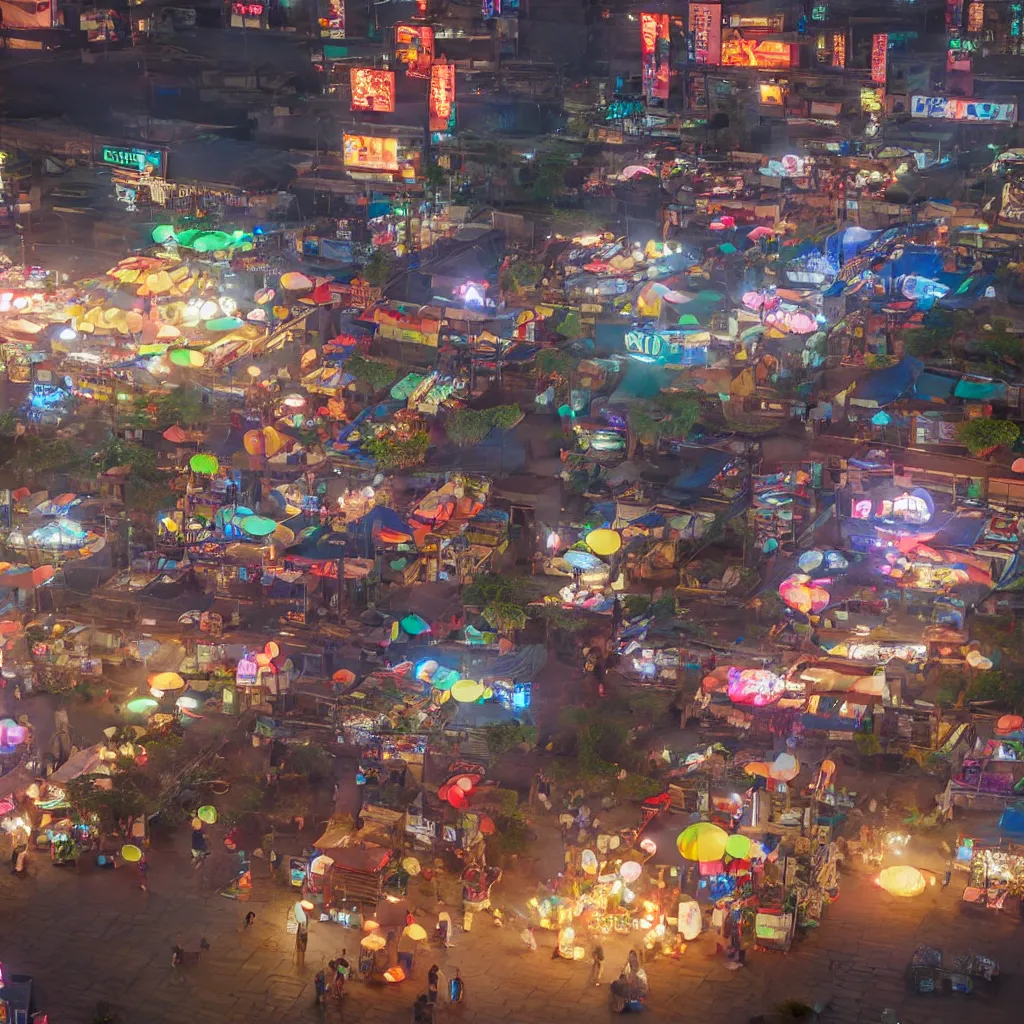 Image similar to taipei raohe night market in horizon : zero dawn