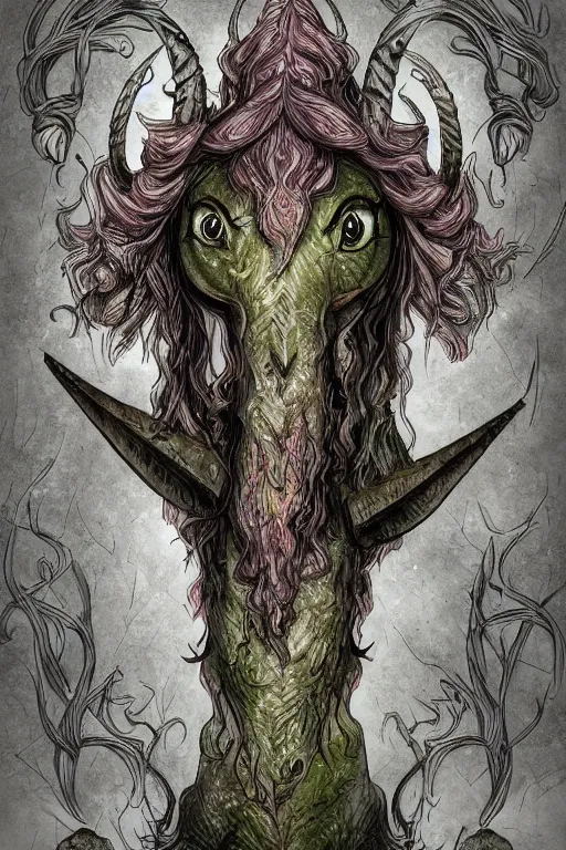 Image similar to nurgle unicorn, symmetrical, highly detailed, digital art, sharp focus, trending on art station, fungus background