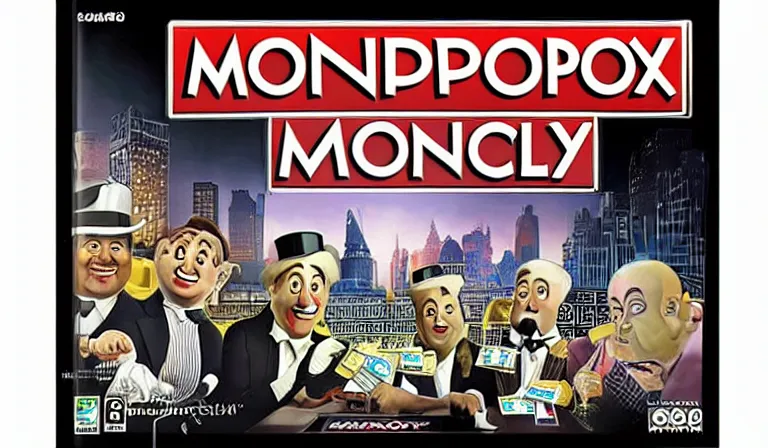 Image similar to the box art for monopoly : divine comedy edition