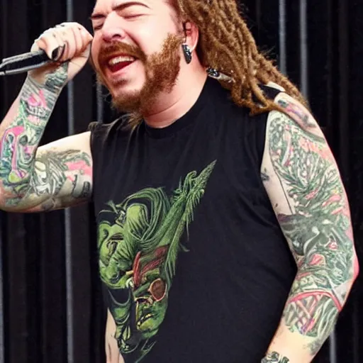 Image similar to post malone bald